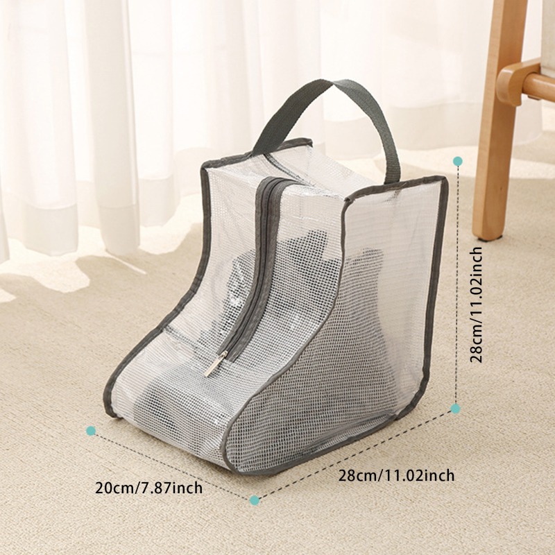 Boot Storage Bag Portable Shoes Organizer Waterproof Dustproof Protection Holder Bag for Household Travel Supplies: Orange