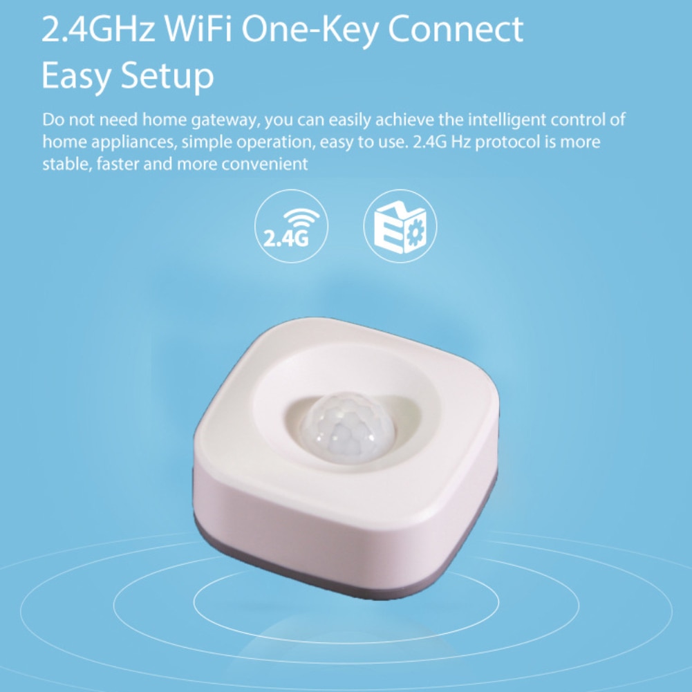 High accurate smart wireless PIR motion sensor detector compatible Alexa google home assistant PIR motion sensor lights switch