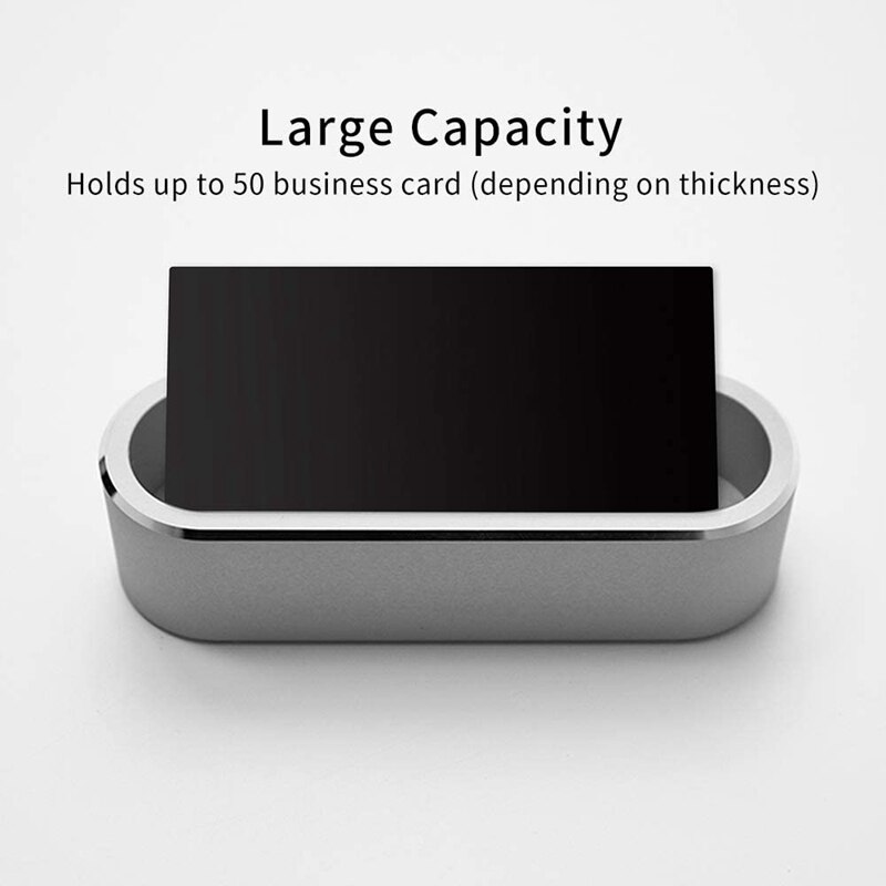 Aluminum Business Card Case Desktop Upgrade Metal Business Card Holder Display Stand Storage Box Organizer Container Box