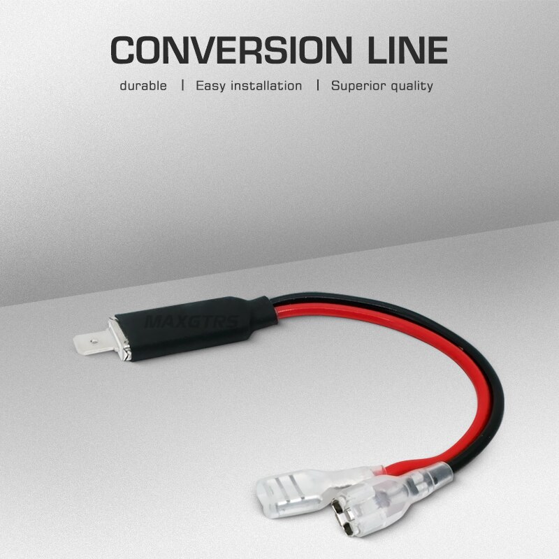 MAXGTRS For H1 Socket 1 Pin Convert to 2 Pins Adapter Wire LED Replacement Bulb Single Diode Converter Wiring Accessories