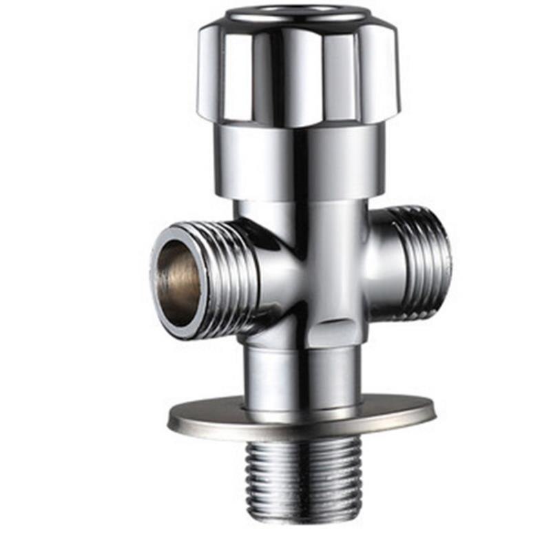 Double Outlet Angle Valve Kitchen Bathroom Accessories copper G1/2