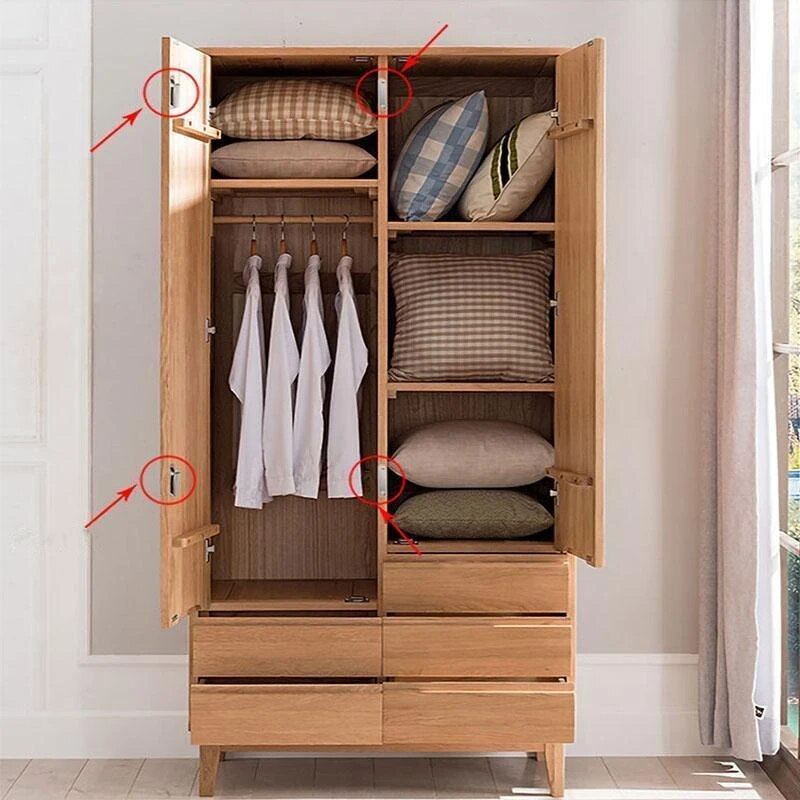 Stealth Magnetic Door Stopper Punch-free Doorstop Latch Closed Closer Ultra Thin Double Magnet Wardrobe Door Catch Hardware