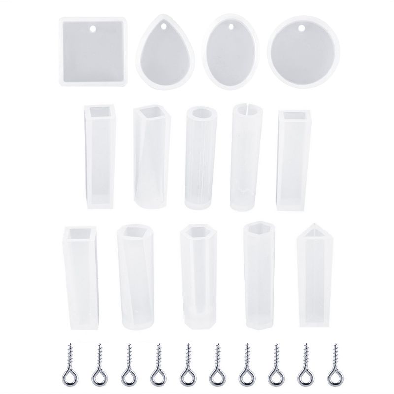 1 einstellen Silikon Schimmel Bausatz Epoxid Harz DIY Schmuck Machen Kuchen Dekoration Handwerk Schmuck Formen Verschluss Stifte Werkzeuge für Fondant handwerk