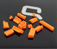 13Pcs Laptop Anti Stof Plug Siliconen Computer Cover Stopper Notebook Stof Plug Stofdicht Usb Stof Plug Computer Accessoires: Orange