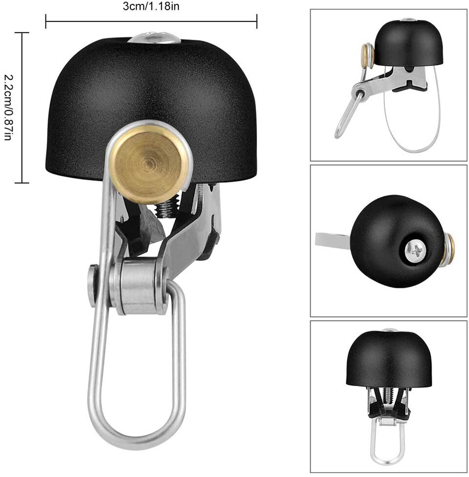 Timbre de bicicleta clásico, timbre de bicicleta Retro con sonido fuerte para bicicleta de montaña, manillar de 22-36mm