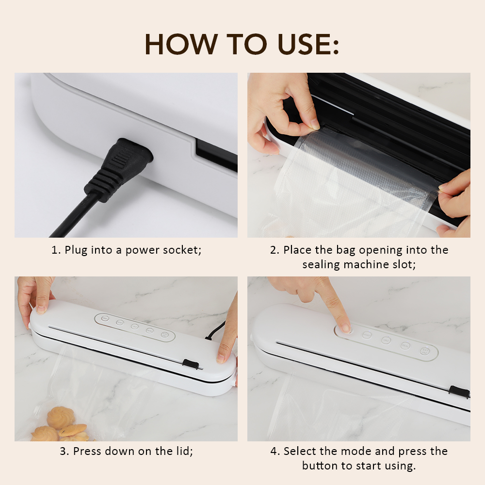 Vacuum Sealer Machine Dry Moist Vacuum Sealer Machine with Bag Storage Air Sealer Machine for Food Storage and with Starter Kit