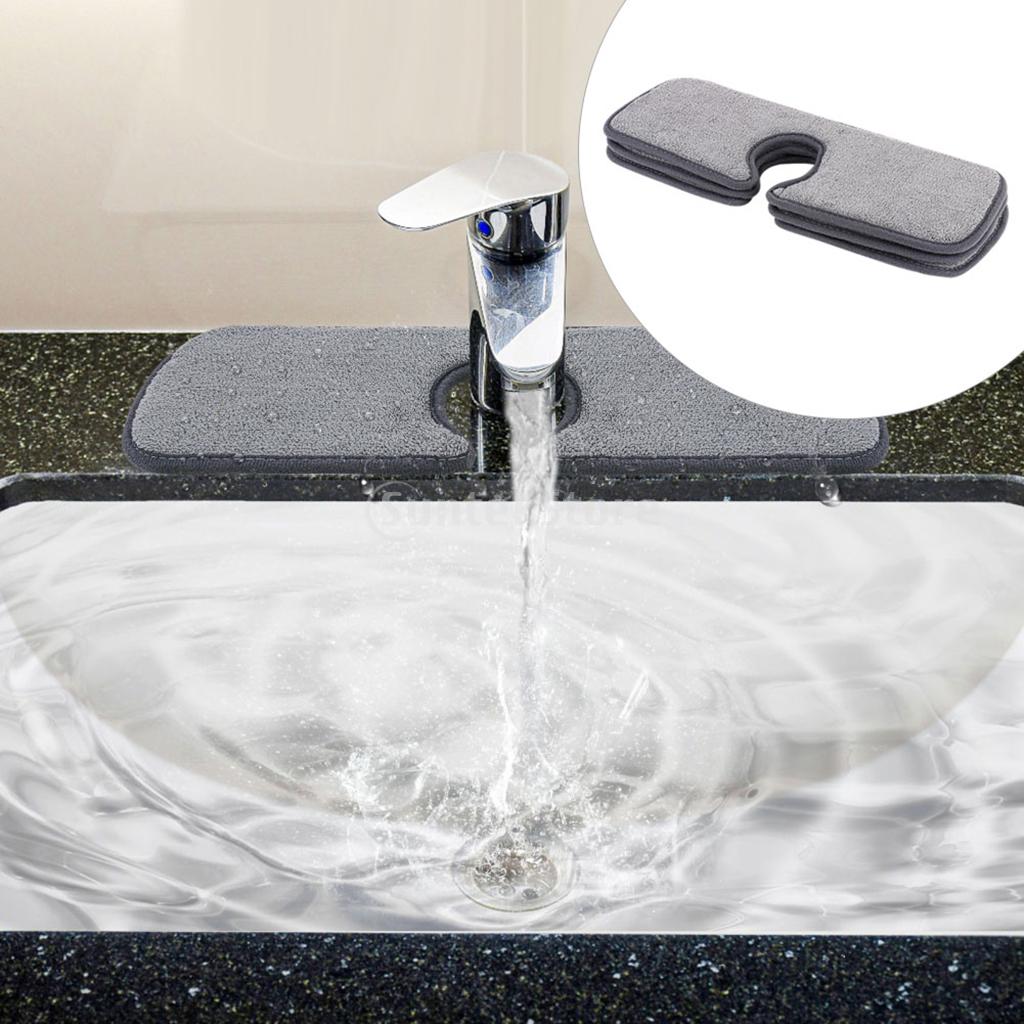 Køkken vandhane wraparound absorberende måtte vandhane drypfanger til bondehus vandhane stænk bordplade beskytter til badeværelse