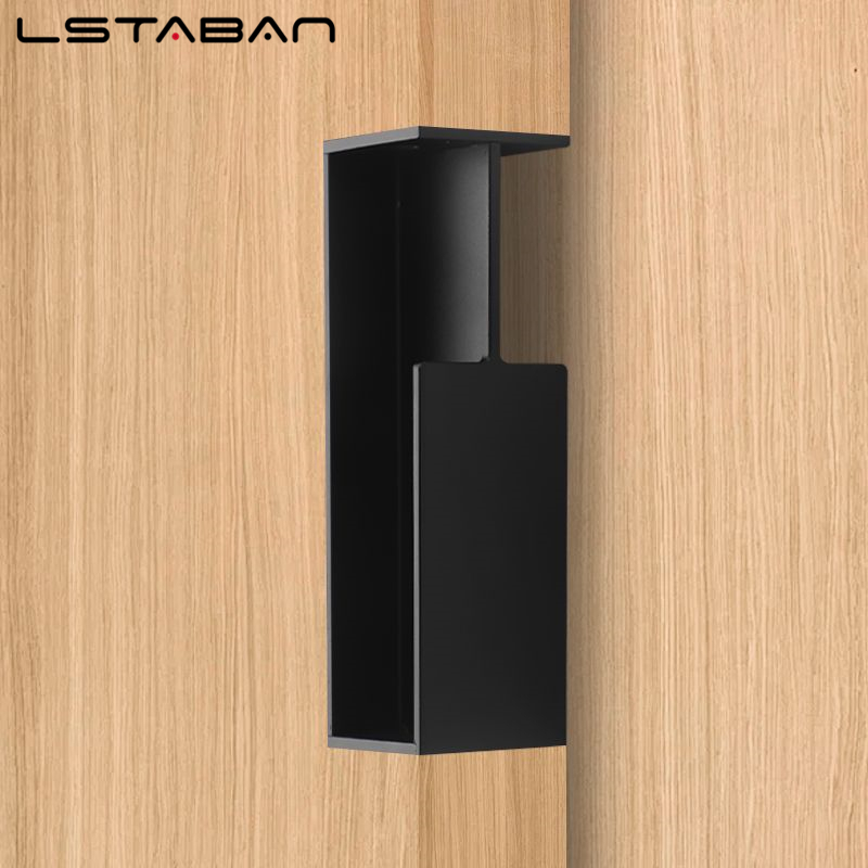 Poignée de porte coulissante invisible de style industriel poignée de porte coulissante intégrée poignées de porte latérales en alliage d'aluminium anti-collision