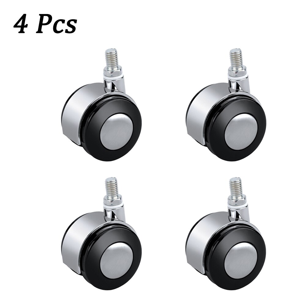 1.5/2 Inch Zinc Alloy Swivel Caster Wheels, Heavy Duty Caster With Top Plate/M8 Rubber Wheels For Office Chair Crib: 2 inch / 4 Pcs no brake  B