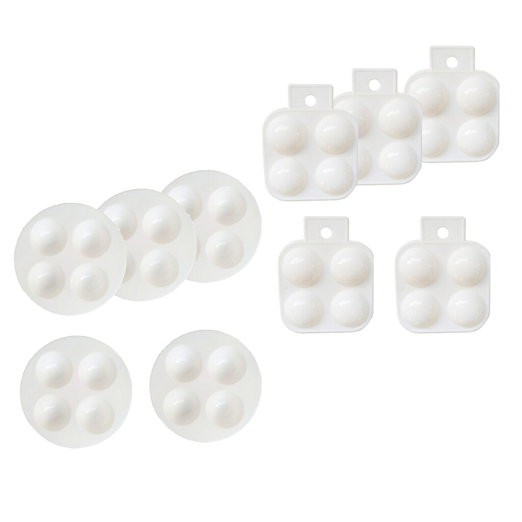 5Pcs 4 WELL KIDS PAINT COLOUR MIXING ARTIST PAINTING PALETTE ART CRAFT PALLETTE