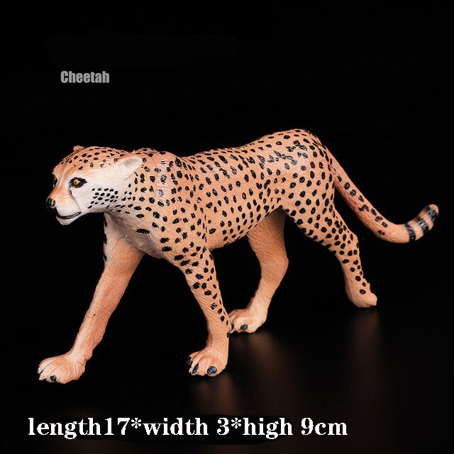 Simulation Ebene Figur Dekoration Kühlen Kollokation Pvc Modell Puppe Tiger Panda Giraffe Gepard Figur Biologische Spielzeug für freundlicher: H