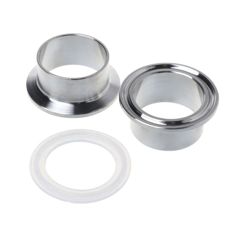 Stainless Steel Tri-clamp SUS304 Sanitary Pipe Weld Ferrule Silicone Gasket Set