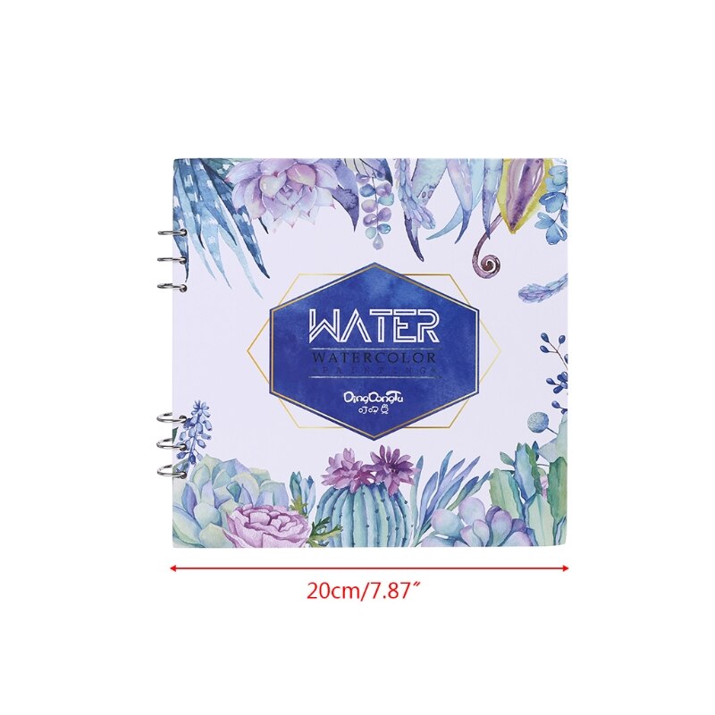 300g/m2 Watercolor Paper 20 Sheet Painted Water Color Painting Book U4LD: C