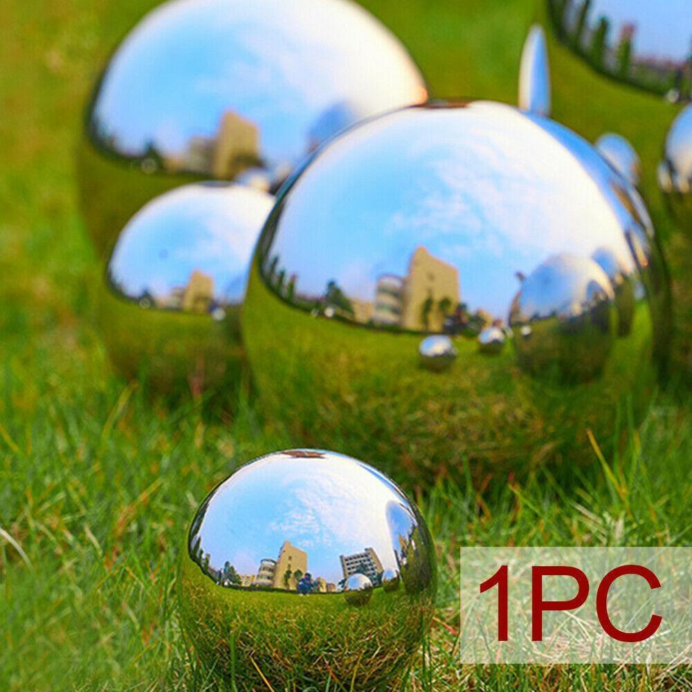 1PCs Steel Mirror float Sphere Hollow Ball Home Garden Ornament Decoration