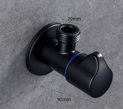 Flling valves Bathroom Angle Valve Solid Brass /Cold Bath Hardware Accessories Black Baking G1/2 Toilet Water Stop Valve: Style 1