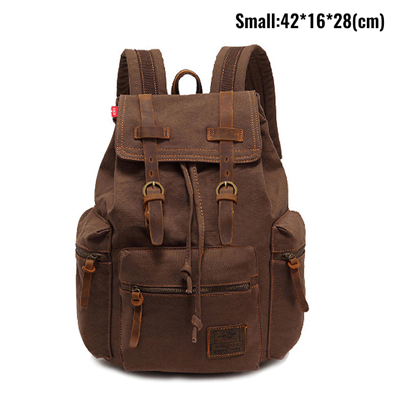 MARKROYAL Canvas Retro Men's Bag Backpack Suitable 14 Inch Laptop Bag Vintage 36-55L Wear-resistant Backpack Coffee Dripshipping