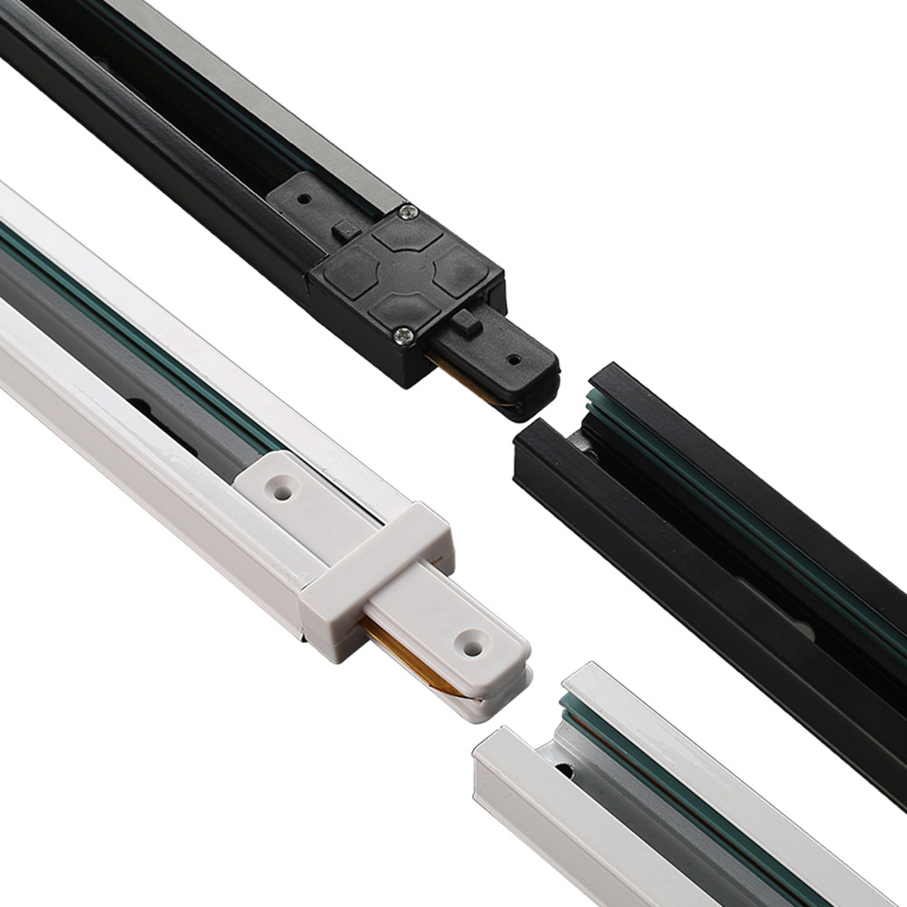 LED-Spur-Stelle Beleuchtung Schiene Spur Streifen 0,5 m 1m Weiß Schwarz 2 Draht Spur 2 Teile/los Schiene Streifen stecker Für Spur Licht führen