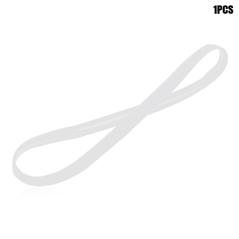 1pcs Head Band Head Wrap Ponytail Holder Elastic Solid Color Hair Rope Band NIN668: WHITE