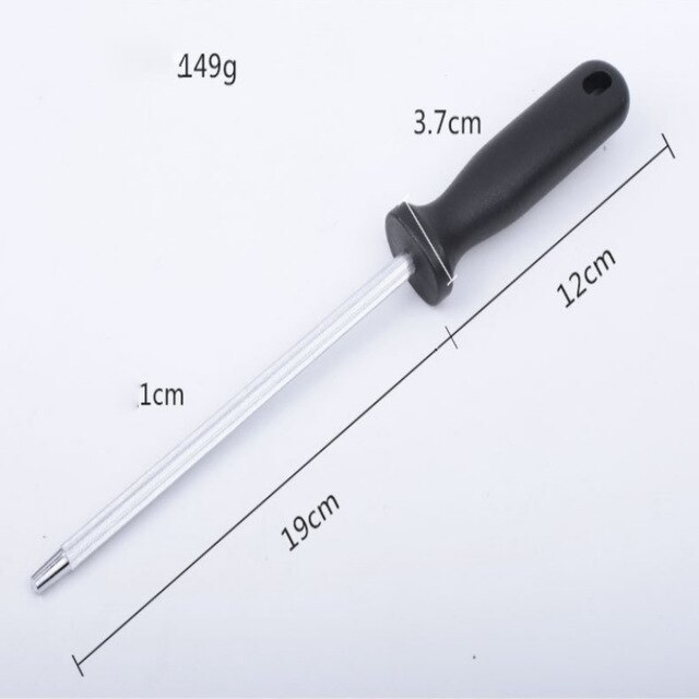 Kitchen Honing Steel Knife Sharpening Carbon Steel Rod For Kitchen: 8