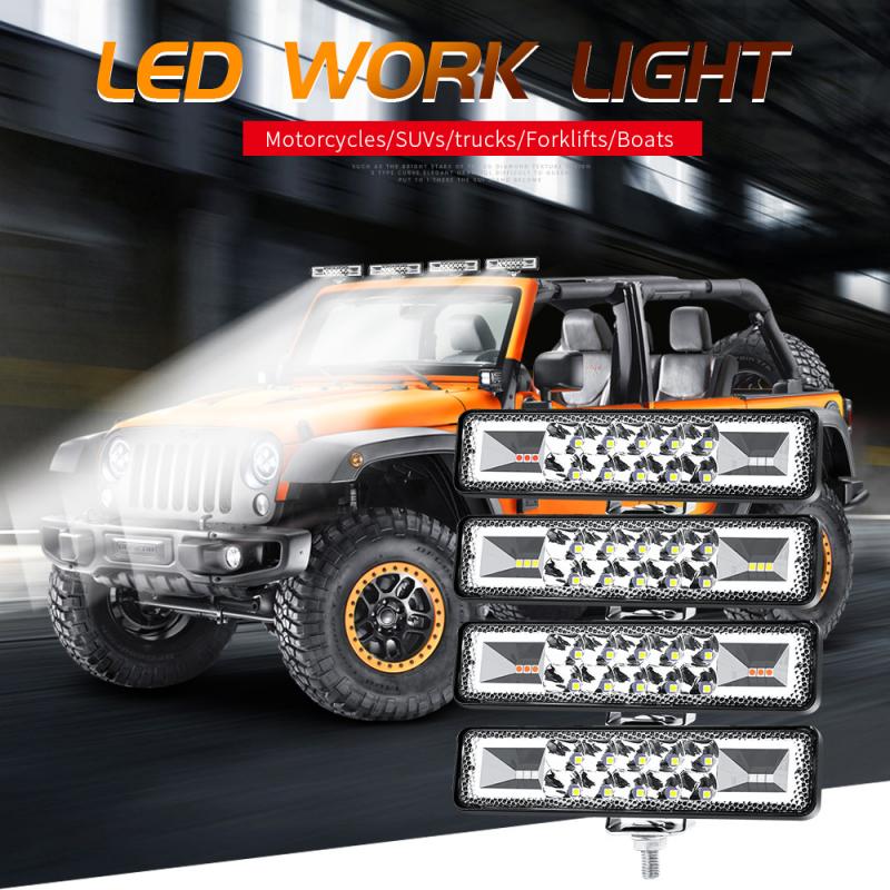 12-24v led forlygter til auto motorcykel lastbil båd traktor trailer offroad flash lampe 48w led arbejdslampe projektor