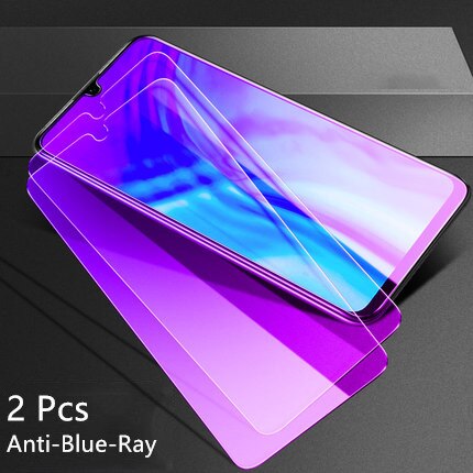 2Pcs Full Tempered Glass On Honor 10i 8A Pro 20 Lite 20S Anti-Blue-ray 9H Screen Protector Film For Huawei Y6 Y7: Honor 20S / 2 Pcs Anti-Blue-Ray