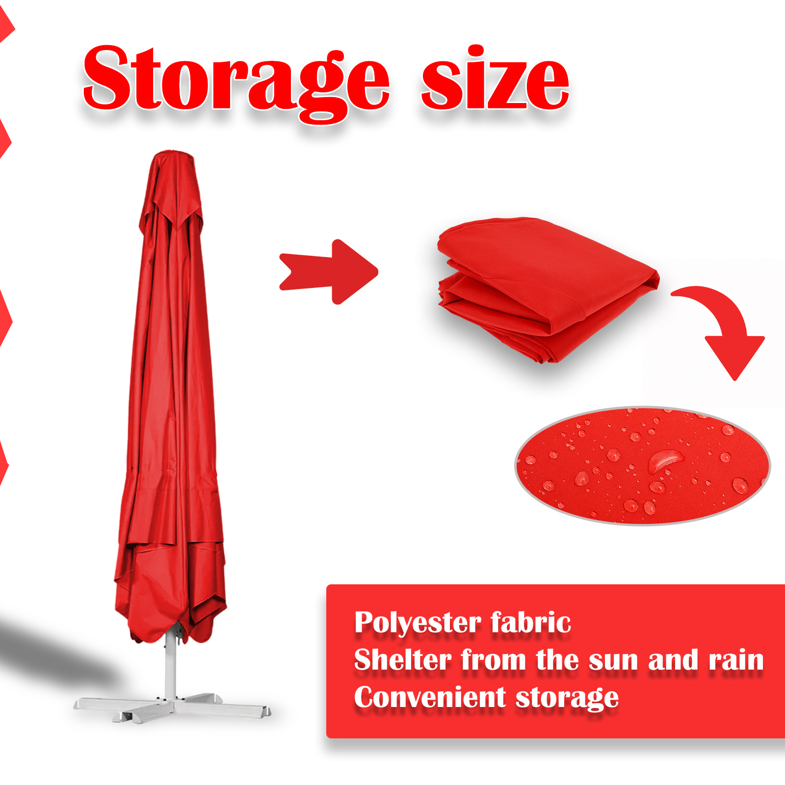 6,4 ft parasol terrasparaplu 6 ribben vervangende luifel polyester buitenparaplu praktische schaduwaccessoires voor strandtuin
