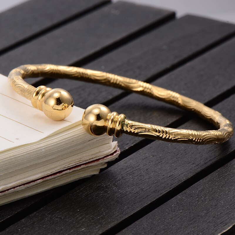 Mignon Enfant Bébé Petites Filles Enfants Bijoux De Or Jaune Rempli de Bracelet De Manchette Réglable Vintage Cédé Belle Bracelet