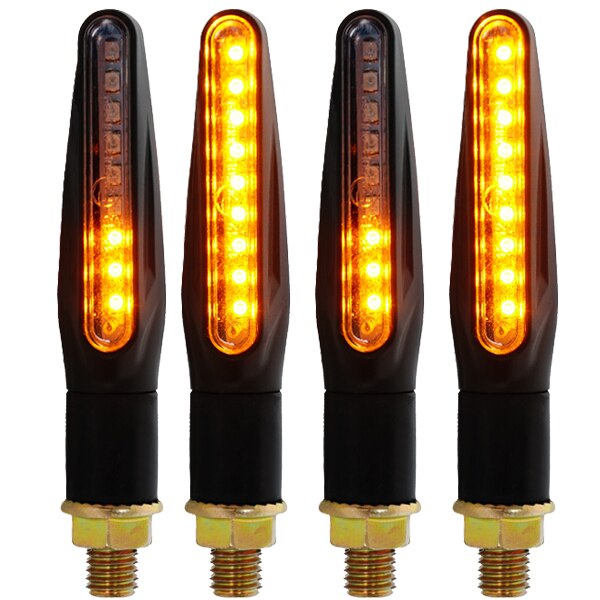 Emark led blinkers motorcykel signalljus  e24 led blinkers blinkande indikator böjbar bakre stoppsignal inbyggt led relä: 4 st