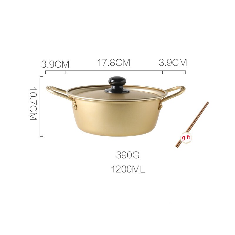 Koreaanse Stijl Instant Noodle/Soeppan Huishouden Inductie Fornuis Kleine Aluminium Pan Creatieve Keukengerei Soep/Rijst Kom: 16CM