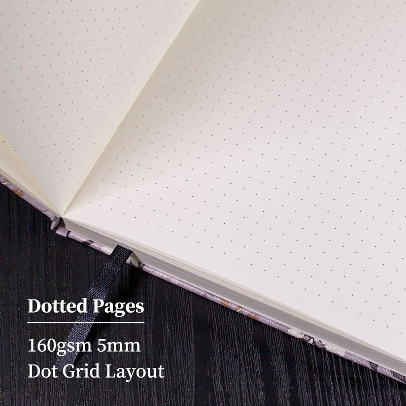 A5 Gestippelde Bullet Notebook Hard Cover 100gsm Elastische Band Dot Grid Journal Reisdagboek