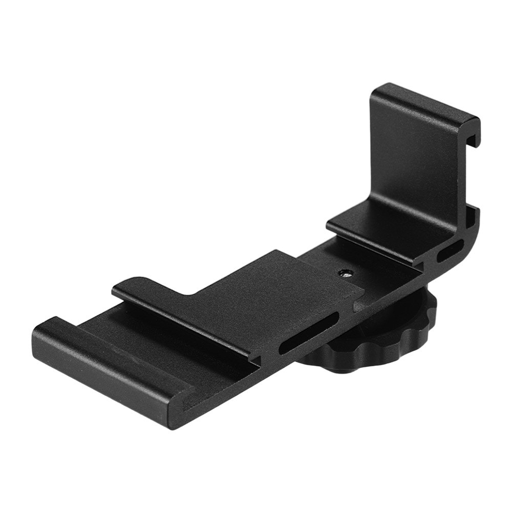 Aluminum Alloy Triple Cold Shoe Adapter Vlogging Video Extension Bar Bracket with Screw Mount for Video Camera Accessory