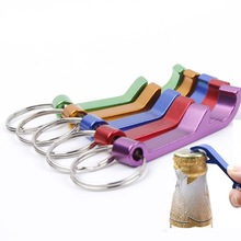 1 Pcs Bier Flesopener Draagbare 4 In 1 Flesopener Sleutelhanger Ketting Sleutelhanger Sleutelhanger Metalen Beer Bar Tool