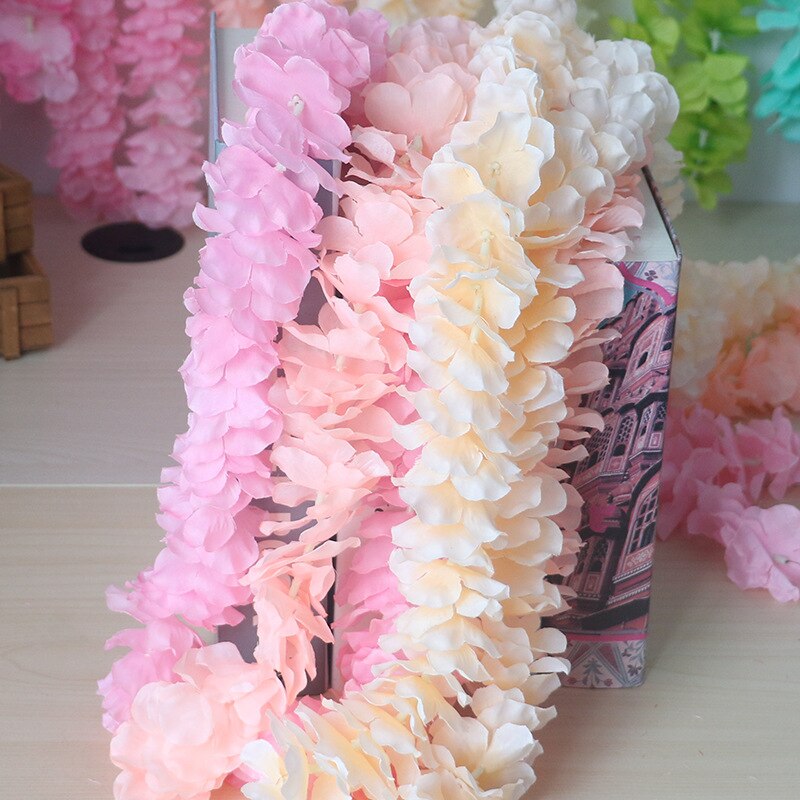 Artificial Flower Belt Wedding Flower String Hydrangea String Decoration Wisteria Rattan Orchid Flower String Flower Belt