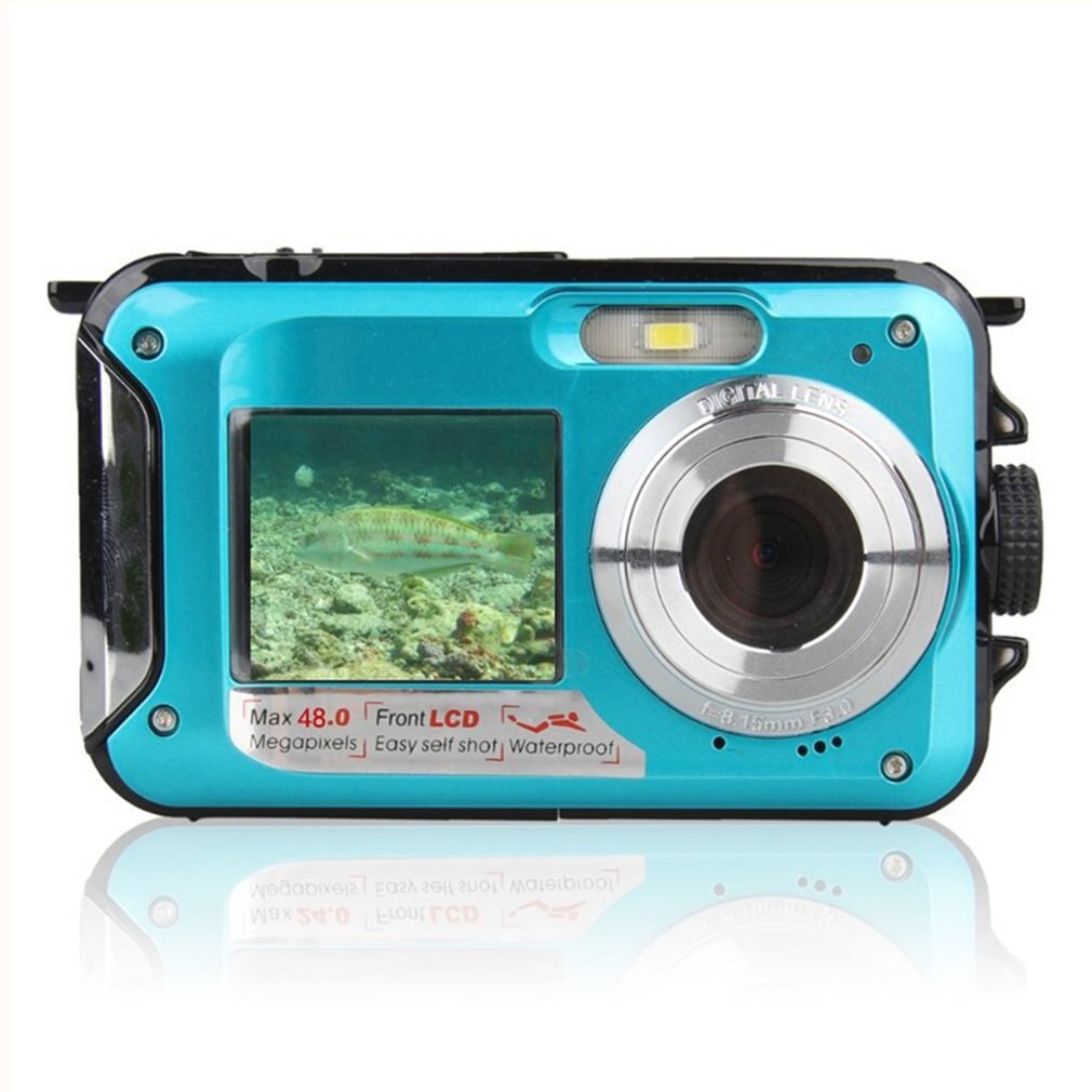 2.7inch TFT Digital Camera Waterproof 24MP/48MP MAX 1080P Double Screen 16x Digital Zoom Camcorder HD268 Underwater Camera: Default Title