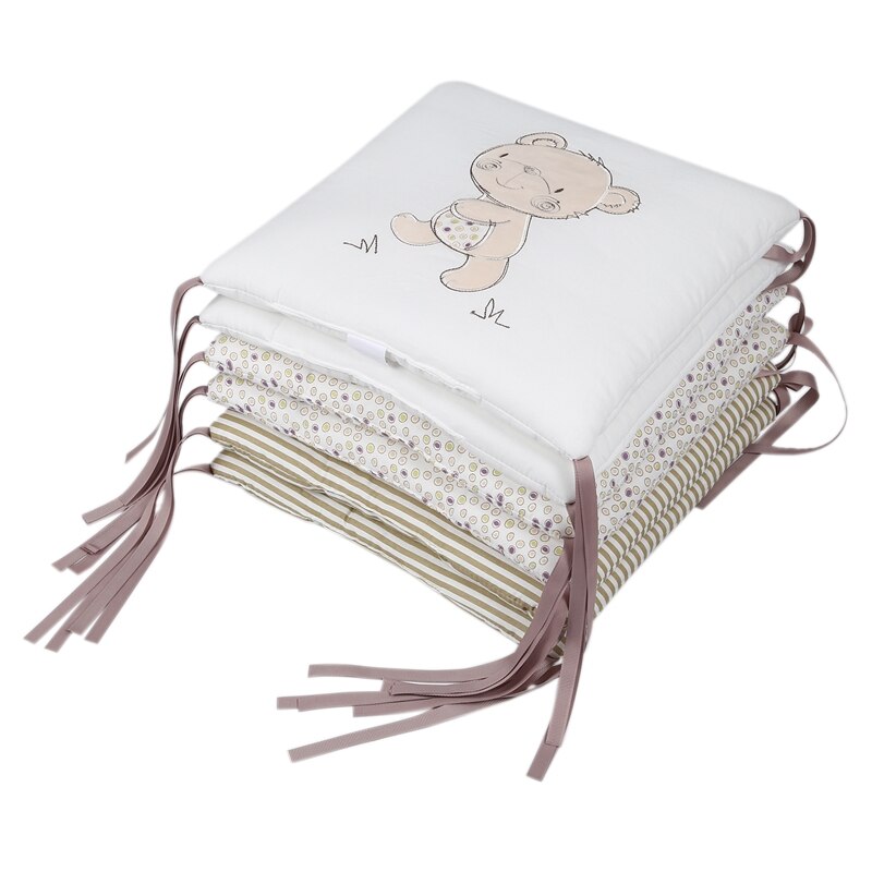 6 sztuk łóżeczko dla dziecka ochraniacz osłona robić łóżeczka klocki łóżeczko dla dziecka ochraniacz robić łóżeczka w łóżeczku łóżeczko zderzak bezpieczeństwo bawełna mieszanka łóżeczko dla dziecka ding zestaw szyna: Default Title