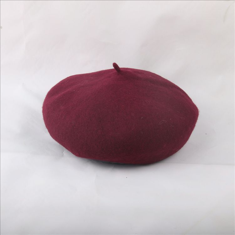 Flickhatt barn vinter yllehatt knoppar keps flickor cany color hatt flickor vintermössa: Vin, röd