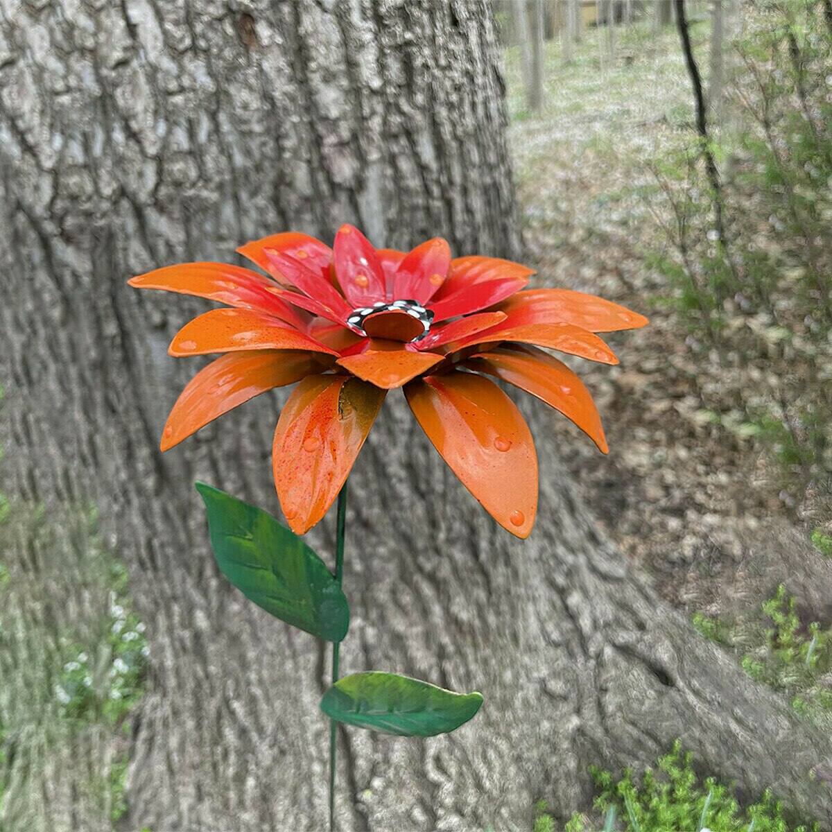 Piquets de jardin en métal, fleur de lys, artisanat en fer forgé à la main, Art de jardin, de fête des mères, décoration de la maison L23