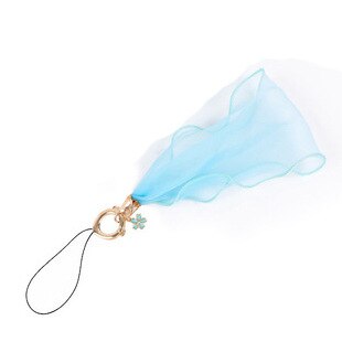 Shellnail Mobile phone rope lace female neck hanging rope mesh lanyard universal mobile phone pendant hanging wrist straps: Blue