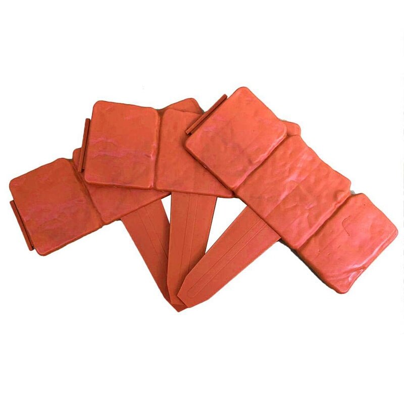 20PCS Plastic Garden Edging Border Stone Effect Lawn Edging Plant Bordering Folding Garden Fence Border Edging DIY Decorative Fi