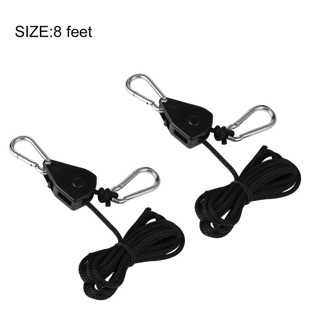 1 paire 150lbs charge 1/8 grandir lumière corde cliquet lumières Lifters réflecteur cintres pour réflecteur capot LED pour Aquarium plante cultiver tente