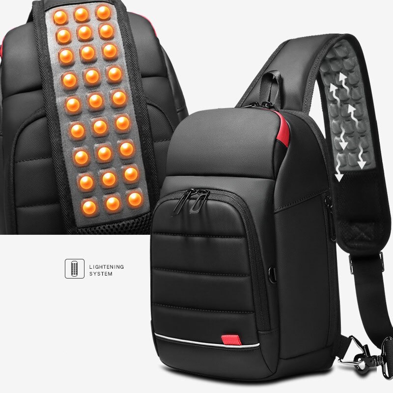 OZUKO Umhängetaschen für Männer Sling Tasche USB Lade Wasser Abweisend Business Casual Reise Messenger Brust Schulter Tasche Männlichen: Default Title