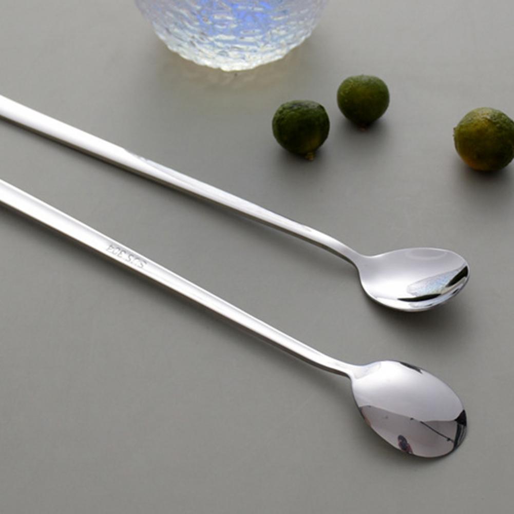 Metal Spoon Portable Anti-rust Stable Stainless Steel Spoon Breakfast Coffee Milk Teaspoon for Home