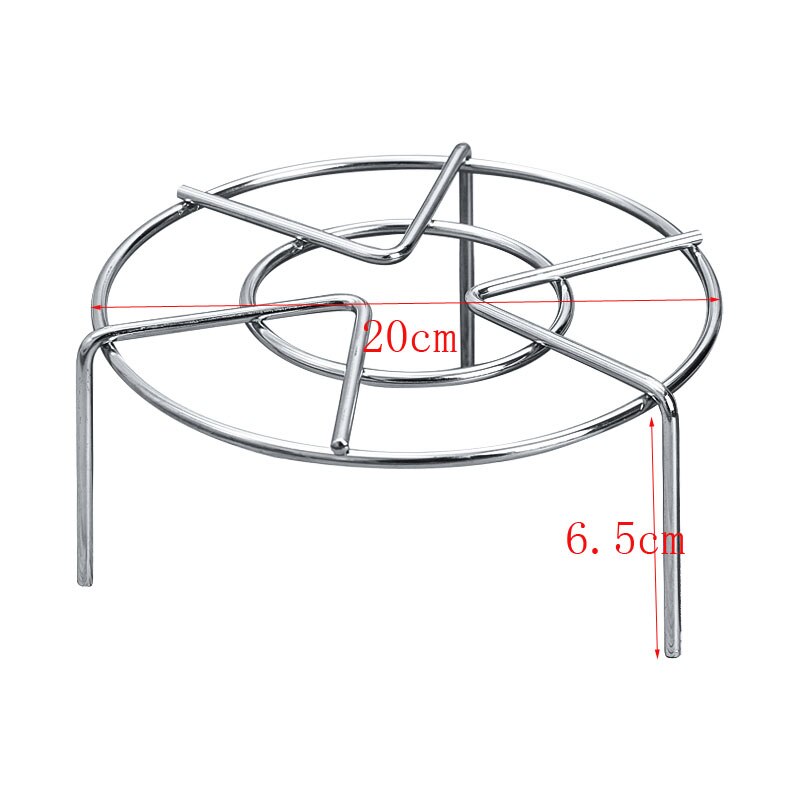 Stainless Steel Steamer Rack Multi-Purpose Steam Tray Stock Pot Steaming Tray Stand Kitchen Cookware rice cooker steaming rack: 20xH6.5cm