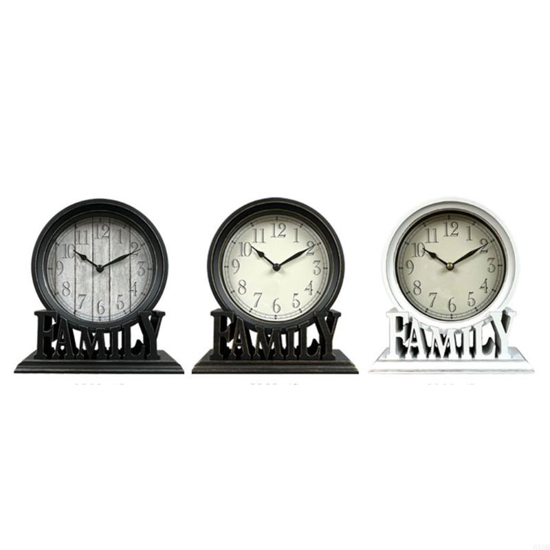 Klassieke vintage tafelklok ideaal voor thuisdecoratie stille beweging 6xde