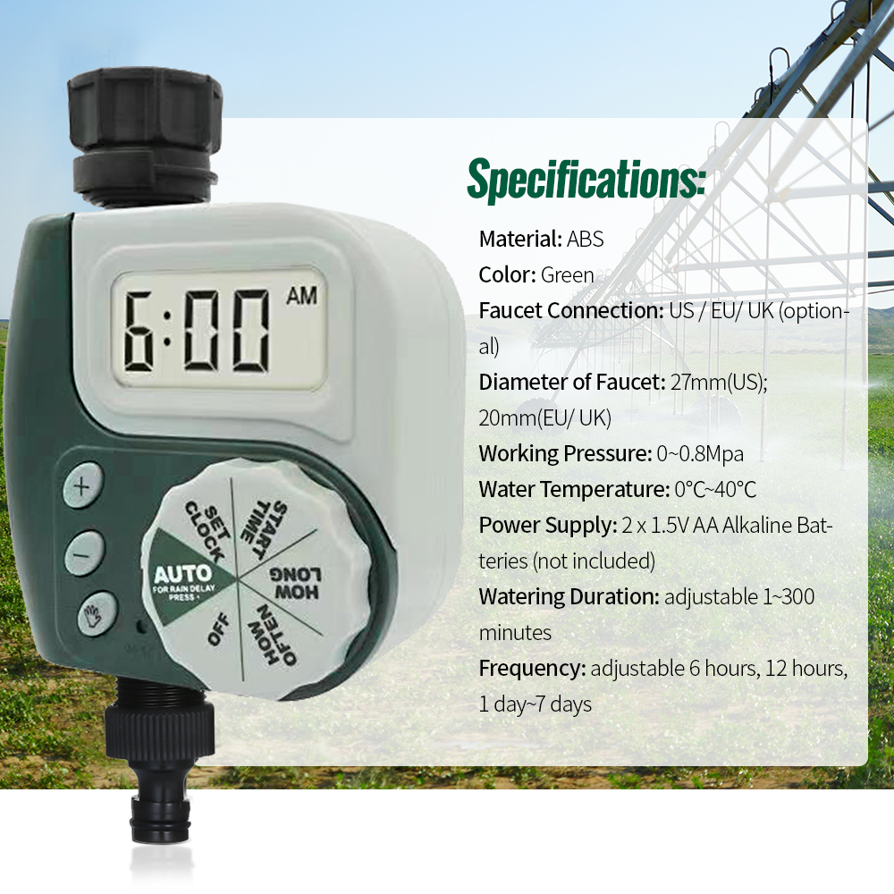 Automatic Electronic Water Timer Garden Watering Timer Home Programmable Hose Faucet Watering Timer Autoplay Irrigator