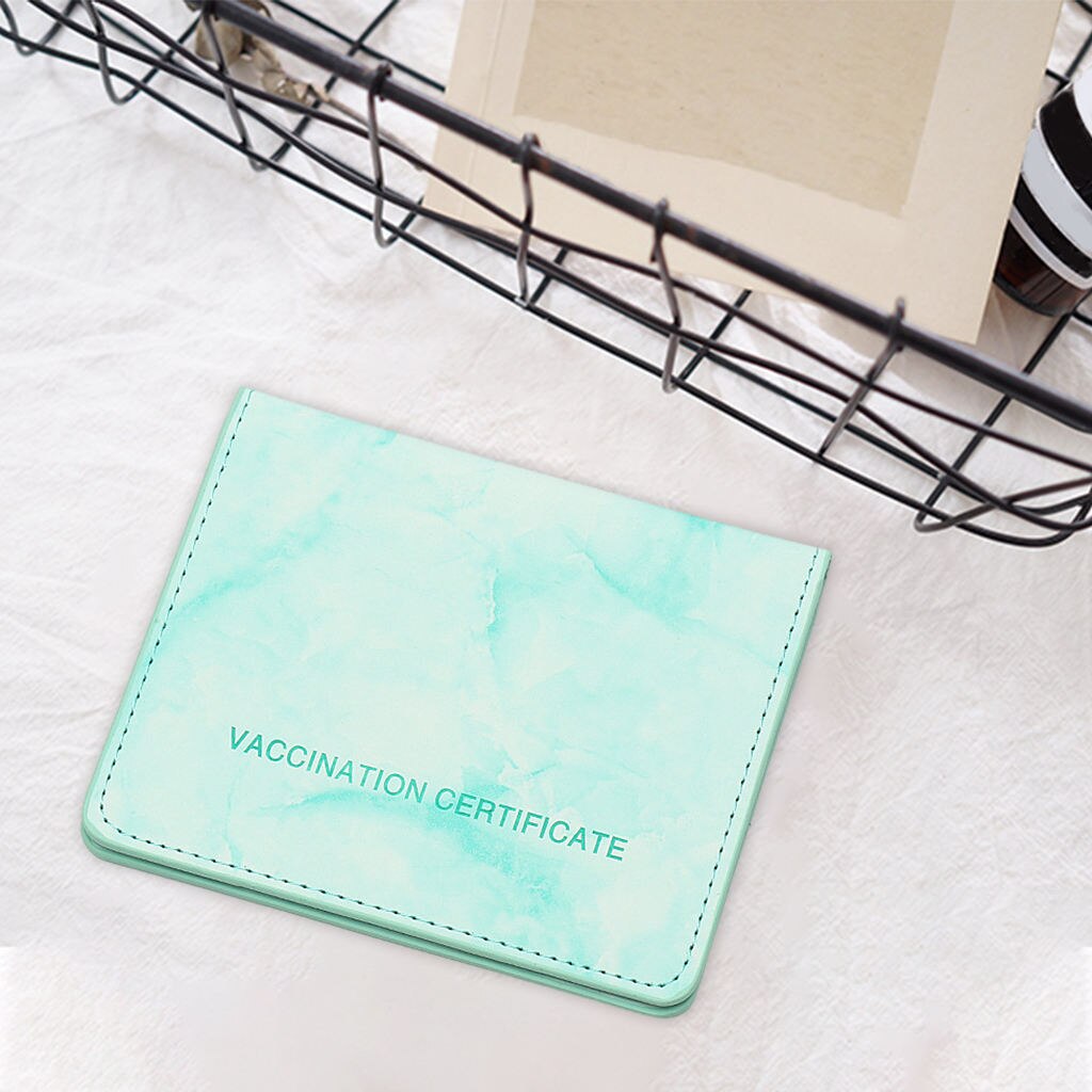 Vaccinatie Kaart Beschermhoes Slim Credit Kaarthouder Cdc Vaccinatie Kaarthouder Voor Beschermen Vaccin Certificaten: Light green