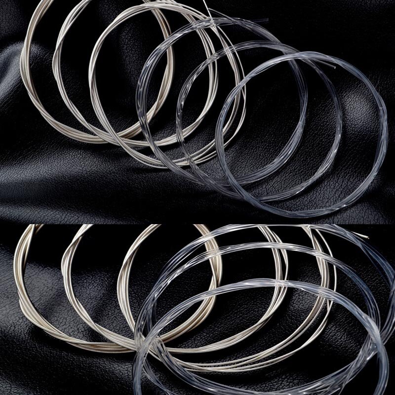 6 unids/set las cuerdas de la guitarra de Nylon de plata cuerdas para el clásico guitarra acústica de cuerdas de guitarra 1-6 E B G D E