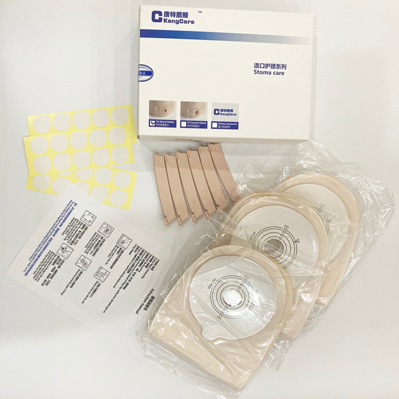 30 teile/los; Wirtschaftlich Ablauf ventil Kolostomie Taschen für Erwachsene; einteiliges System Stoma Beutel mit Clip Verschluss, schneiden-zu Passen 25-55mm