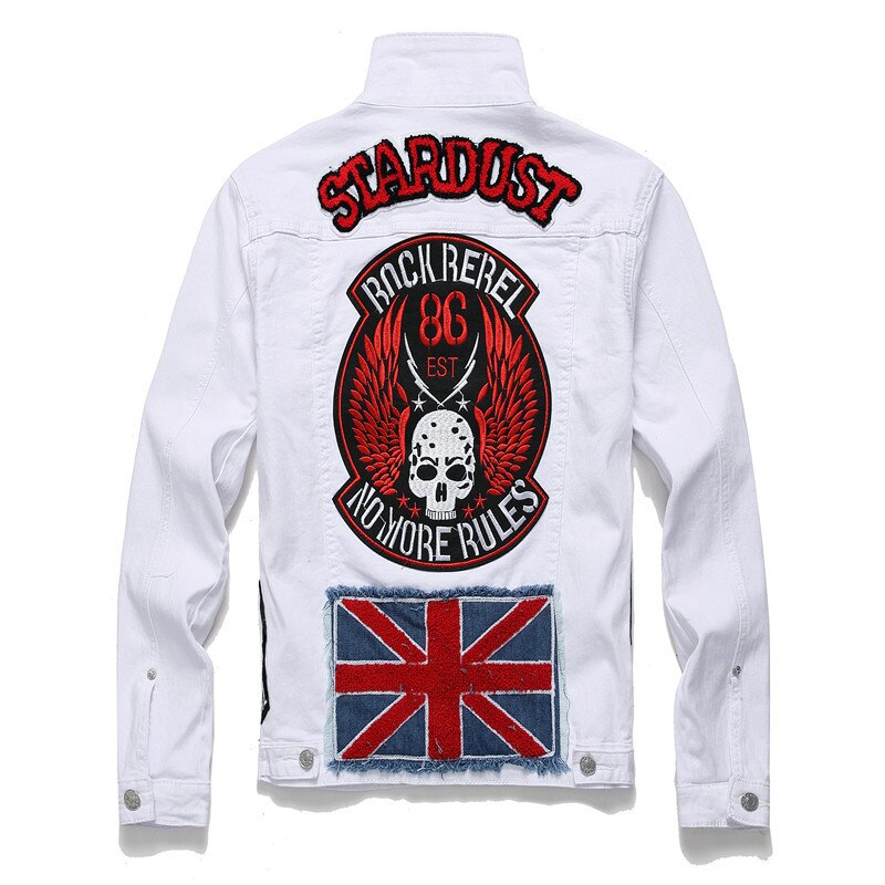 Men's Embroidery Denim Jacket coat