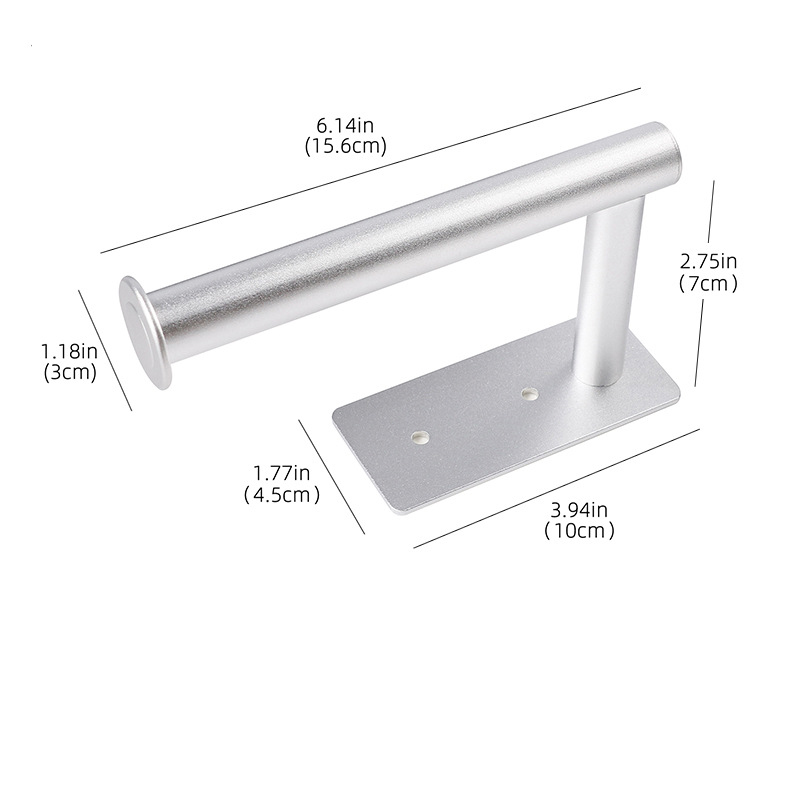 Bad zubehör Handtuch halter Roségold Papier handtuch Ring Raum Aluminium Bad Hardware Chrom Schwarz Gold: WHITE
